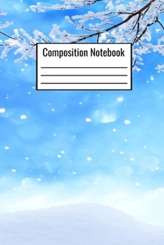 Paperback Composition Notebook: Holiday Themed Christmas Wide Ruled Notebook For Children Teens Adults Parents Couples To Write Down Daily Journal Not Book
