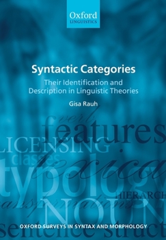 Paperback Syntactic Categories: Their Identification and Description in Linguistic Theories Book