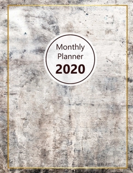 Paperback Monthly planner 2020: Large. Month on 2 pages. Incl. 2020 Calendar, Important dates section and Notes pages. 8.5" x 11.0" (Letter size). (Go Book