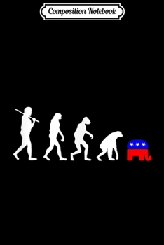Composition Notebook: Evolution Backward - Republicans - Trump- Party USA politic  Journal/Notebook Blank Lined Ruled 6x9 100 Pages