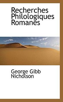 Recherches Philologiques Romanes