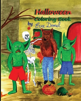 Paperback Halloween Coloring Book by Eva Demel Book