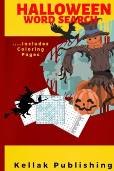 Paperback Halloween Word Search: Halloween Word Search Puzzle Book Halloween Coloring Book Pages For Older Kids Halloween gifts for kids & Adult (Gag G Book