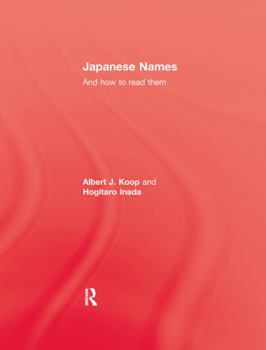 Paperback Japanese Names and How To Read Them Book