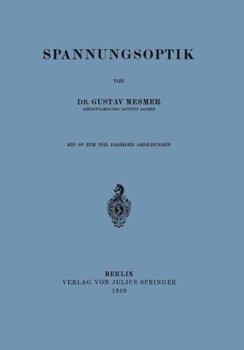 Paperback Spannungsoptik [German] Book
