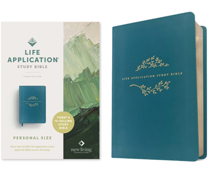 Imitation Leather NLT Life Application Study Bible, Third Edition, Personal Size (Leatherlike, Teal Blue, Red Letter) Book