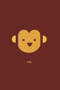 Eek: Minimal Design Monkey Animal Journal Notebook Diary 6" x 9" 120 lined pages