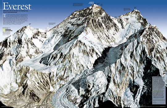 Map National Geographic Mount Everest 50th Anniversary Wall Map (31.25 X 20.25 In) Book