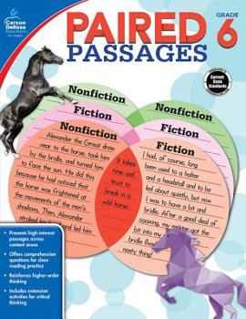 Paperback Paired Passages, Grade 6 Book