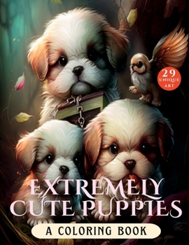 Extremely Cute Puppies: A Coloring Book