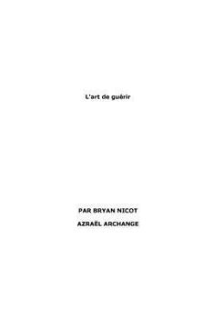 Paperback l'art de guérir [French] Book