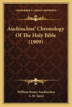 Paperback Auchincloss' Chronology Of The Holy Bible (1909) Book