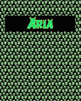 Paperback 120 Page Handwriting Practice Book with Green Alien Cover Aria: Primary Grades Handwriting Book