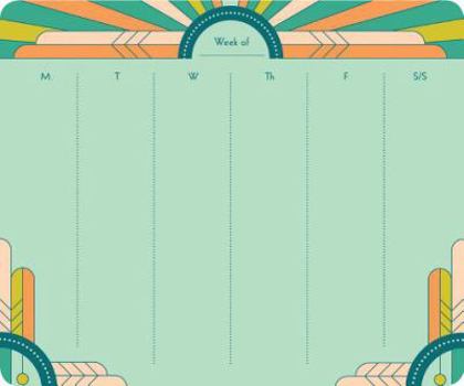 Office Product Art Deco Weekly To-Do Pad Book