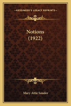 Paperback Notions (1922) Book
