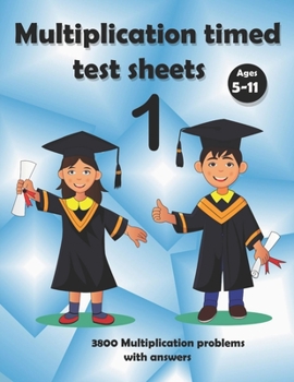 Paperback Multiplication Timed Test Sheets: Math Drills: Daily Activity Worksheets, Digits 0-10, Reproducible Practice Problems Skill-Building for kids Grades 3 Book