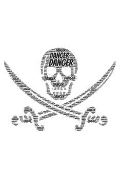 Danger: Notebook, Journal | Lined Paper | 120 Pages DIN A5 (6 x 9") | Notes, Drawings, Planer, Diary, Organization | Word Cloud Present