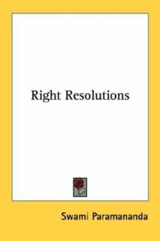 Paperback Right Resolutions Book