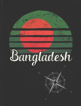 Bangladesh: Bangladeshi Vintage Flag Personalized Retro Gift Idea for Coworker Friend or Boss  Undated Planner Daily Weekly Monthly Calendar Organizer Journal