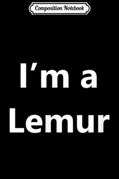 Composition Notebook: Funny Halloween Lemur Cat Animal Costume Last Minute Idea  Journal/Notebook Blank Lined Ruled 6x9 100 Pages