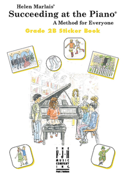 Paperback Succeeding at the Piano, Sticker Book - Grade 2b Book