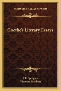 Goethe's Literary Essays