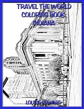 Paperback Travel the World coloring book: Indiana Book