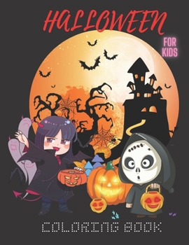 Paperback Halloween coloring book: 80 Halloween Illustrations, Witches, Vampires, coloring book for kids and More! Book