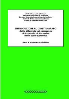 Paperback Introduzione Al Diritto Arabo: Diritto Di Famiglia E Di Successione, Diritto Penale, Diritto Medico, Diritto Socio-Economico [Italian] Book