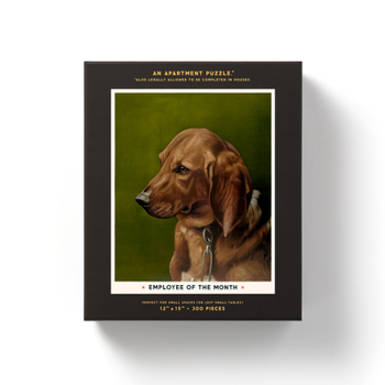 Brass Monkey Employee of the Month 300-Piece Apartment Jigsaw Puzzle, 12” x 15” – Dog Puzzle with Vintage Design – Sturdy Pieces with Minimal Puzzle Dust – Ready to Gift
