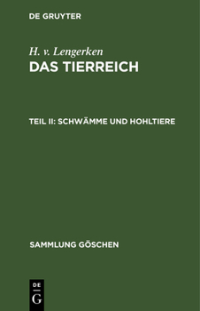 Hardcover Schwämme und Hohltiere [German] Book