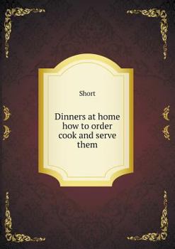 Paperback Dinners at home how to order cook and serve them Book