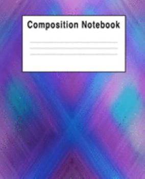 Paperback Composition Notebook: Purple Blue Pattern Book