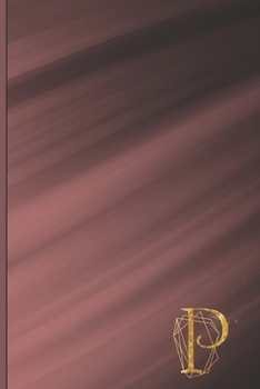 P: Professional Personalized Initial P, Office or Home Journal with Wine Sweep Colored Printed Cover