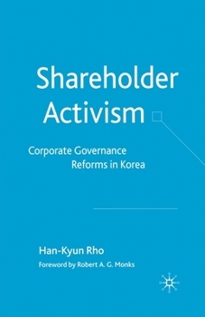 Paperback Shareholder Activism: Corporate Governance and Reforms in Korea Book