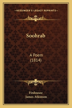 Paperback Soohrab: A Poem (1814) Book