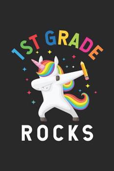 Paperback 1st Grade Rocks: Back To School Composition Notebook Primary, Dabbing Unicorn, Handwriting Practice Paper For First Graders Book