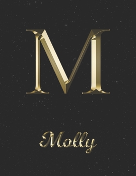 Paperback Molly: 1 Year Daily Planner (12 Months) - Yellow Gold Effect Letter M Initial First Name - 2020 - 2021 - 365 Pages for Planni Book