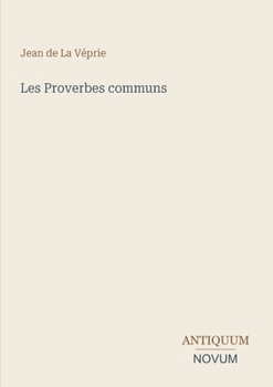 Paperback Les Proverbes communs [French] Book