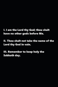 2020 Weekly Planner Religious Theme First Three Commandments Traditional B W: 2020 Planners Calendars Organizers Datebooks Appointment Books Agendas