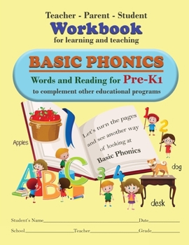 Paperback Teacher-Parent-Student Workbook for Learning and Teaching Basic Phonics Book