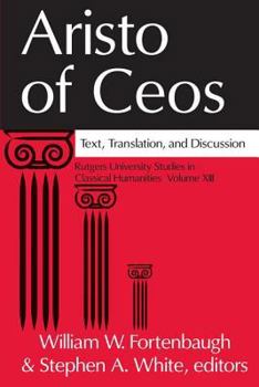Hardcover Aristo of Ceos: Text, Translation, and Discussion Book