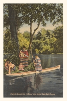 Paperback Vintage Journal Seminole Indians Dug-Out Canoe Book