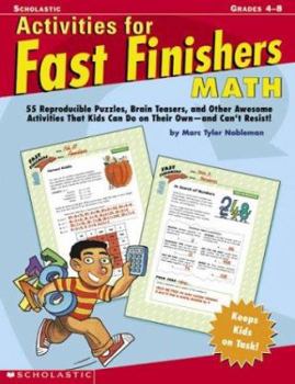 Paperback Activities for Fast Finishers: Math Book