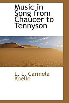 Paperback Music in Song from Chaucer to Tennyson Book