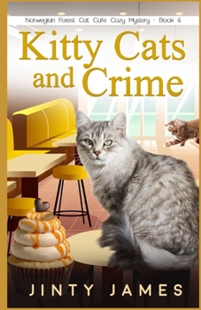 Paperback Kitty Cats and Crime: A Norwegian Forest Cat Café Cozy Mystery - Book 6 [Large Print] Book