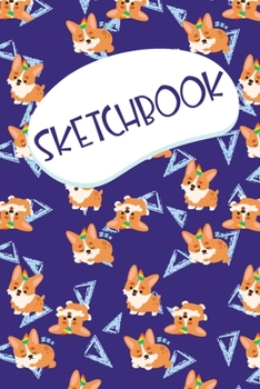 Sketchbook: Cute Unicorgi Pet Dog Sketchbook for Boys Sketching & Crayon Coloring