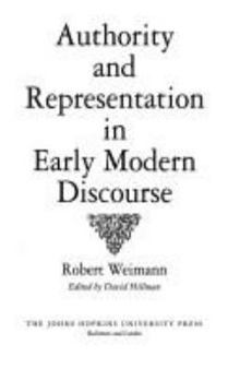 Paperback Authority and Representation in Early Modern Discourse Book