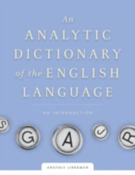 Hardcover An Analytic Dictionary of English Etymology: An Introduction Book