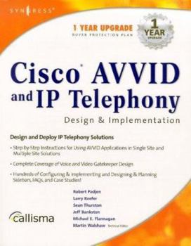 Paperback Cisco Avvid and IP Telephony Design and Implementation Book
